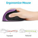 Ergonomic Mouse Wireless,Rechargeable Vertical Mouse with 6 Buttons (Purple)