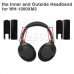 Inside + Outside Headband Cover Slider Parts For Sony WH-1000XM3 Headphone Black