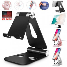 Portable Aluminum Cellphone Desk Mount Stand Holder F iPhone Samsung iPad Huawei